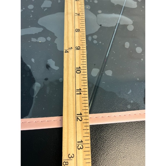 Two Clear Bags Travel Stuff Nylon Makeup Zipper Pouch Travel Cosmetic Pink Green - Picture 9 of 9